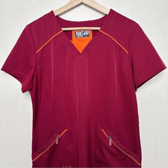Helly Hansen Womens Medium Workwear Fooler V Neck Back Pleat Scrub Top - Picture 5 of 14